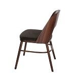 Лобня - Стул Антверпен коричневая ткань + спинка и ножки орех | изображение 3