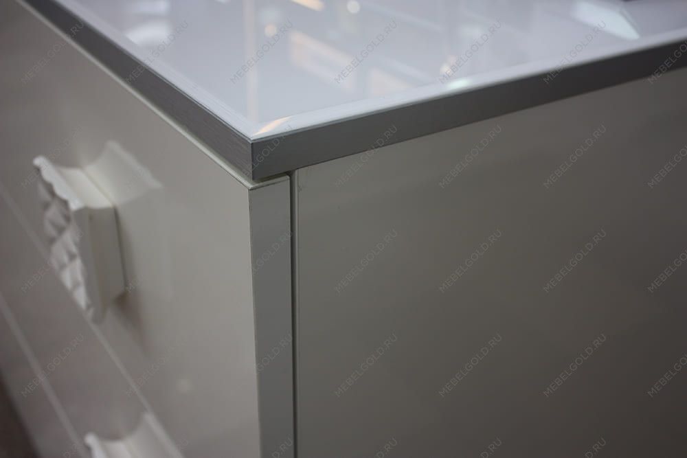 Шкаф 4-х дв. для платья и белья Диора слоновая кость/серебро ДШ2/4 | изображение 10