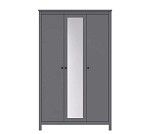 САГА шкаф 3 двери с зеркалом серый | изображение 1