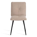 Стул обеденный Sweet, флок, бежевый/черный, 7, 46х55х88 | изображение 4