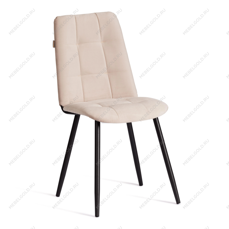 Стул обеденный Asti, велюр, молочный/черный, (Porsche 2)