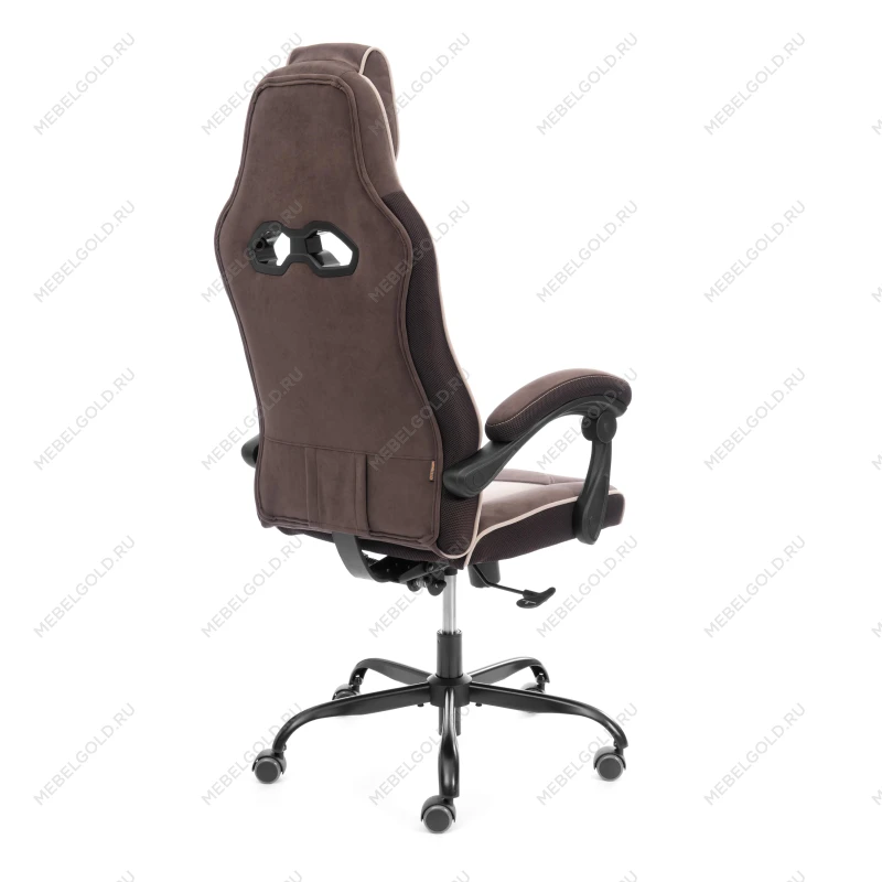 Кресло Arena metalBL, велюр, коричневый/бежевый, 6/7 | изображение 3