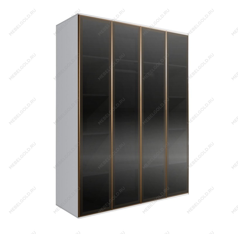 Шкаф 4-х дверный Bogemia Air (Белый/Золото) БМШ2/4(4)