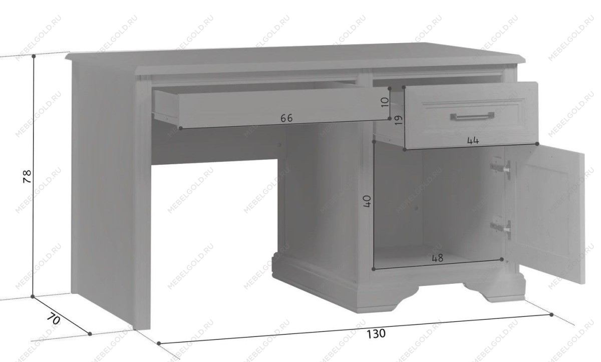 Стол письменный Стилиус BIU130 (Орех донской) | изображение 1