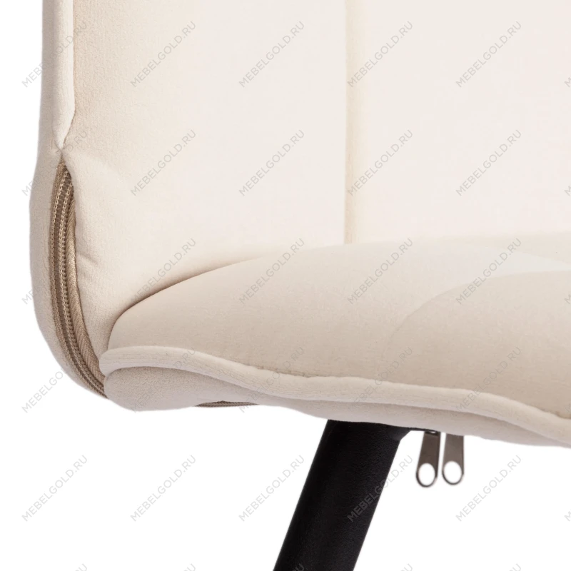 Стул обеденный Bari (2 шт. в упаковке), LT, велюр, молочный/черный, 4, 41х55х89 см | изображение 7