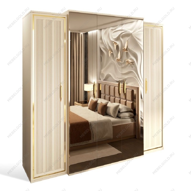 Шкаф Замира 5-дверный бежевый