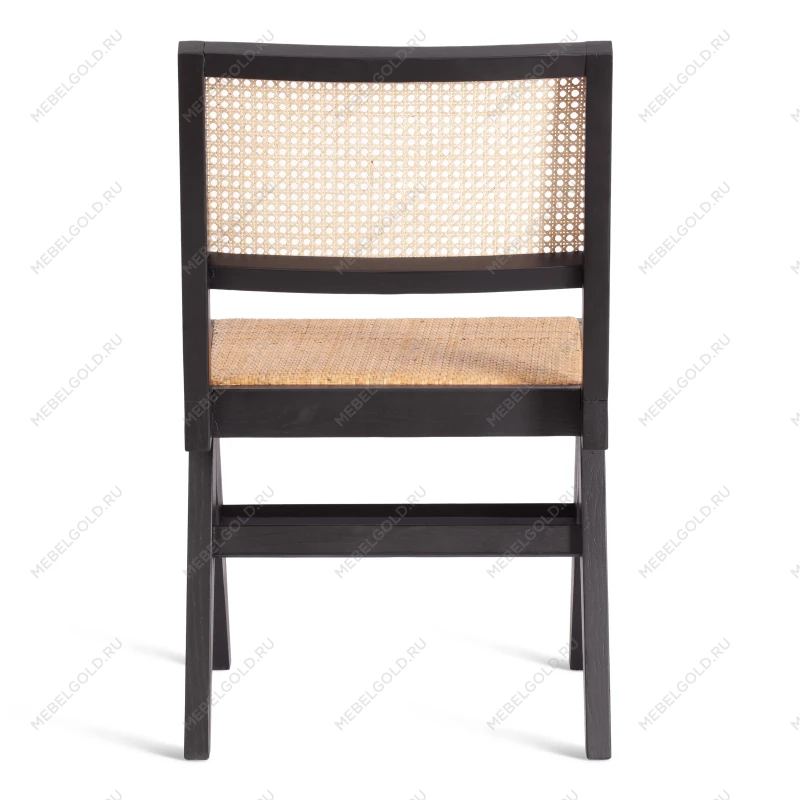 Стул LOKI, дерево вяз/ротанг, 51х44х86 см, черный | изображение 3