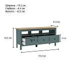 САГА тумба 3 ящика темно-бирюзовая/ясень | изображение 3