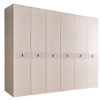 Шкаф 6-ти дверный Римини СОЛО (Бежевый/Серебро) РМШ2/6(s)