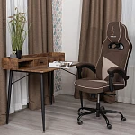 Кресло Arena metalBL, велюр, коричневый/бежевый, 6/7 | изображение 15