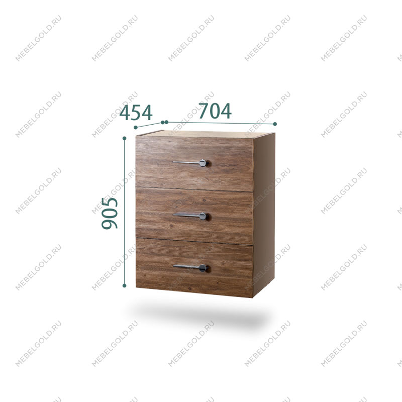 Комод Bogemia Fly Wood Wo (Мокка) (Novabuk/Хром) БМКМ-1