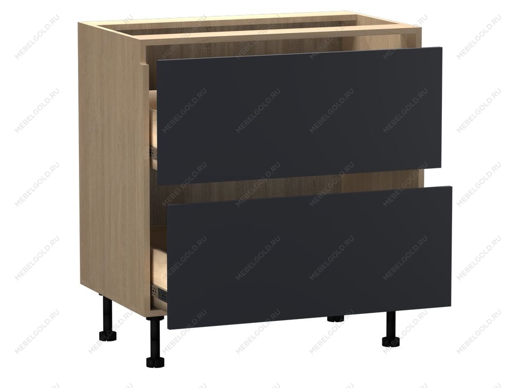 Стол с ящиками СЯ-80 (2), Женева (800*520*870) Дуб Палермо/Синий матовый, 22519 | изображение 1