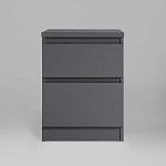 КАСТОР (KULLEN) тумба 2 ящика серая | изображение 1