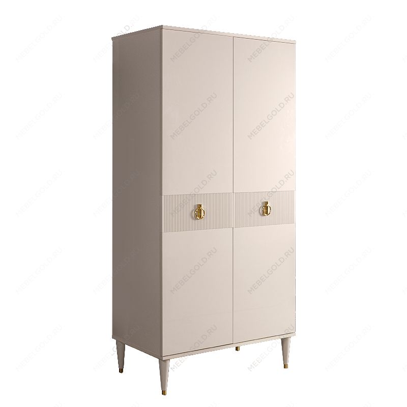 Шкаф-пенал Римини СОЛО (Бежевый/Золото) РМП-2(s)