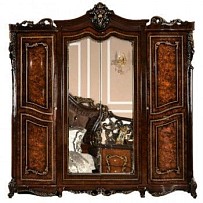 Шкаф Джоконда 4-дверный корень дуба глянец