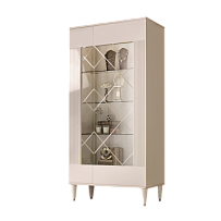 Витрина 2-ств. Римини СОЛО (Бежевый/Серебро) (Правая) РМВ2-2С(s)