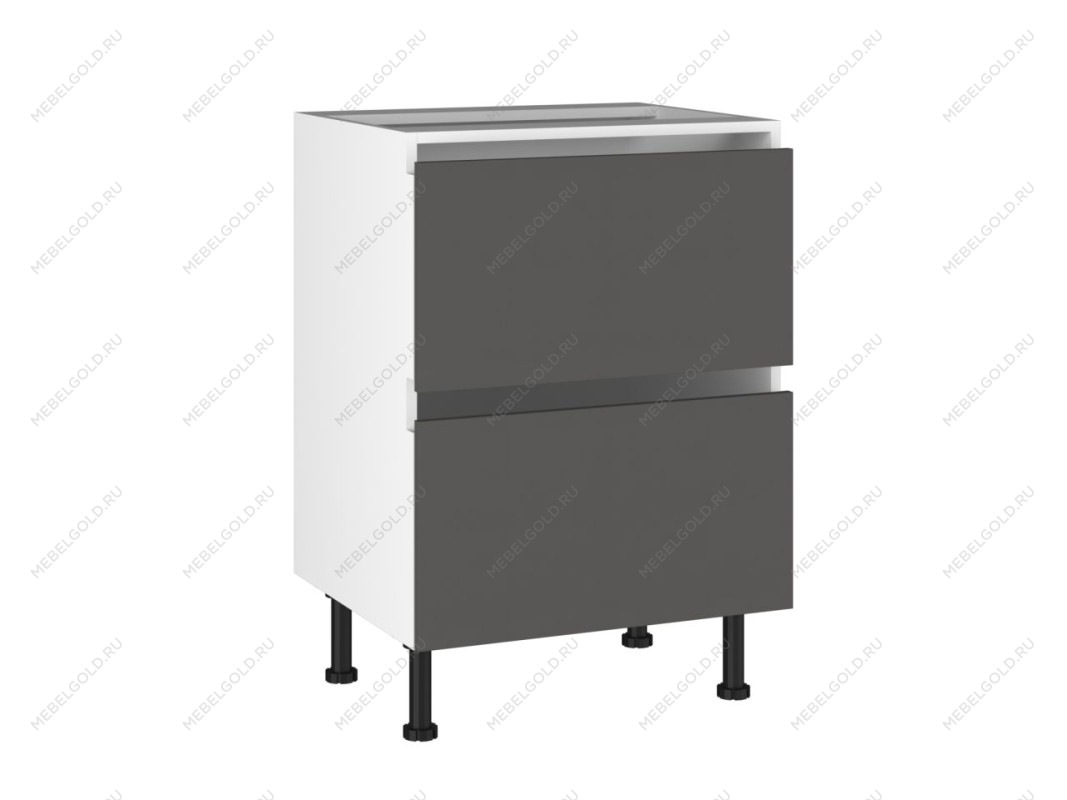 Стол с ящиками СЯ-(2)-60 Start Soft Boyard, Виста (600*523*870) Экокожа Серый, 26614