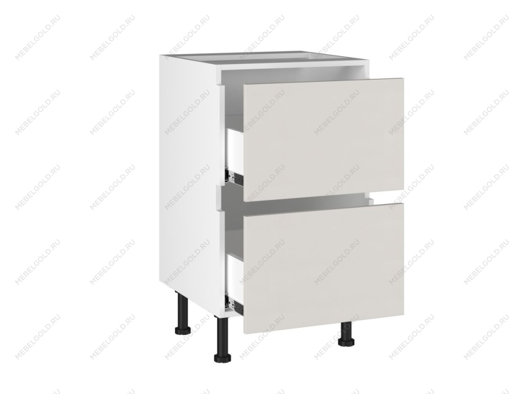 Стол с ящиками СЯ-(2)-50, Виста (500*523*870) Экокожа Белый, 26212 | изображение 1