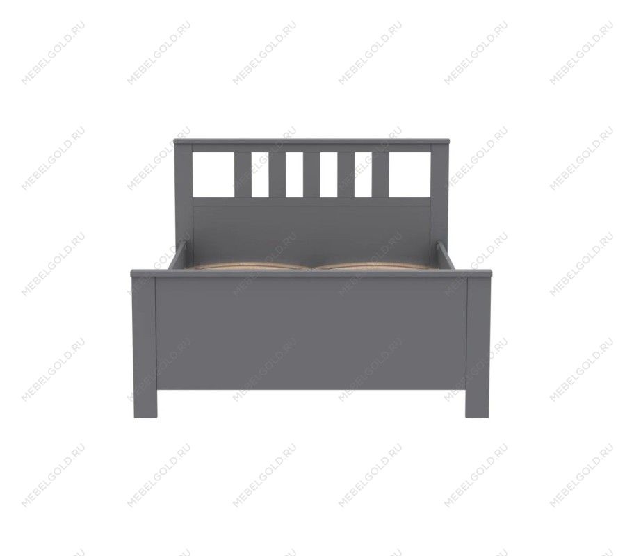 САГА кровать двойная 140х200 серая | изображение 1