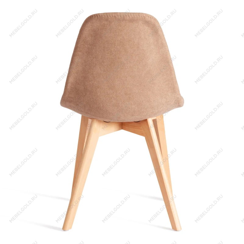 Стул CINDY SOFT (mod. C1021F1-1), фактурный велюр/дерево бук, 55 х 48 х 83 см, Бежевый LY1701-4 / натуральный | изображение 3