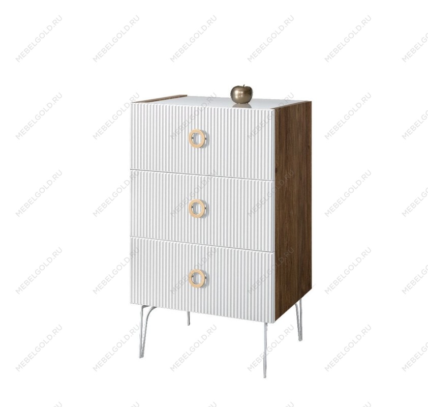 Комод Bogemia Woodline Fi (Белый) (Lakobel/Золото) БМКМ-1