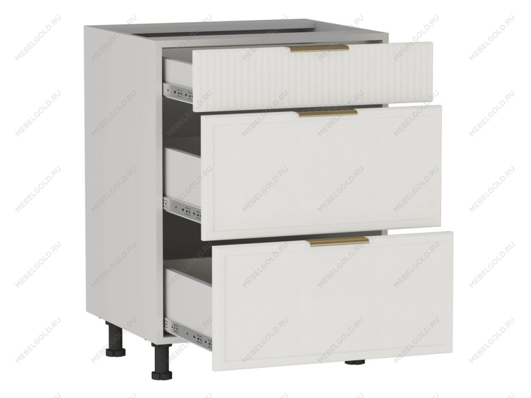 Стол с ящиками СЯ-60 (140/284), Берта (600*528*820) Экокожа Белый, 25324 | изображение 1