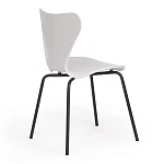 Стул Jacobsen (mod DC 102)/1 шт. в упаковке, пластик/металл, 50 х 46 х 82 см, белый 018/черный | изображение 2