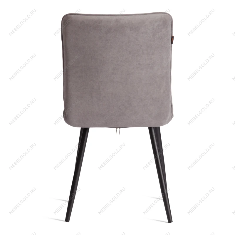 Стул обеденный Bari (2 шт. в упаковке), LT, велюр, серый/черный, 29, 41х55х89 см | изображение 3