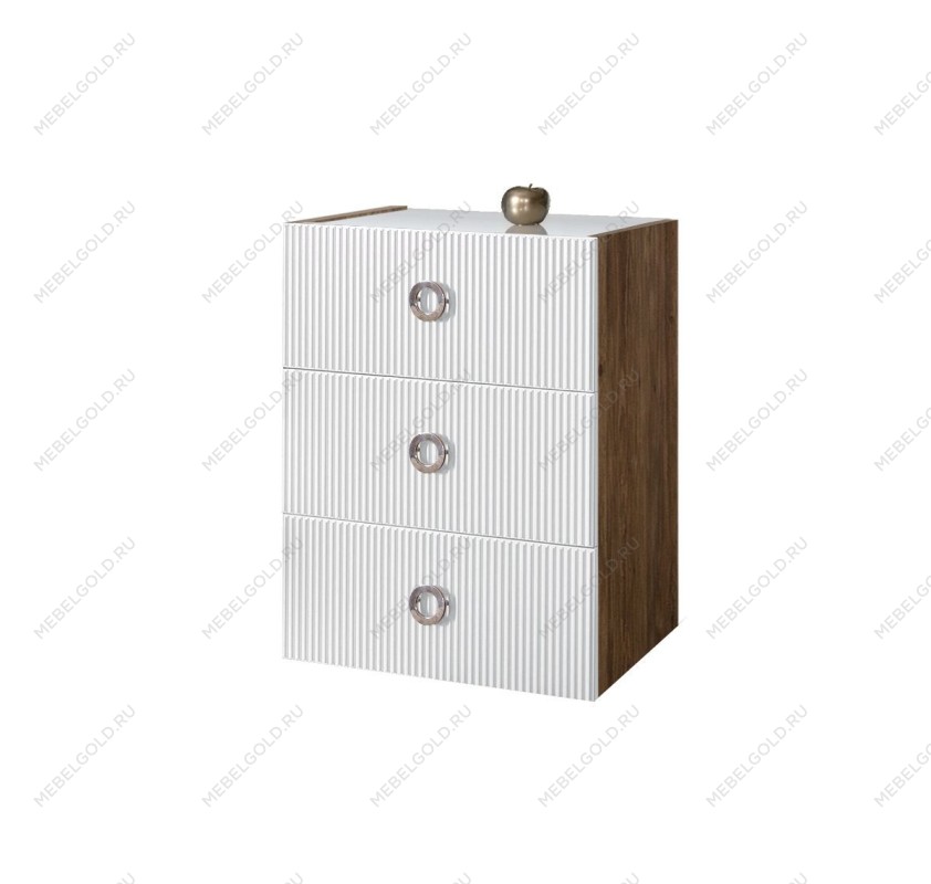 Комод Bogemia Woodline Fly Fi (Белый) (Lakobel/Хром) БМКМ-1