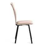 Стул обеденный La Rousse (2 шт. в упаковке), NEW, велюр, бежевый/черный, 7, 45х55х93 см | изображение 1