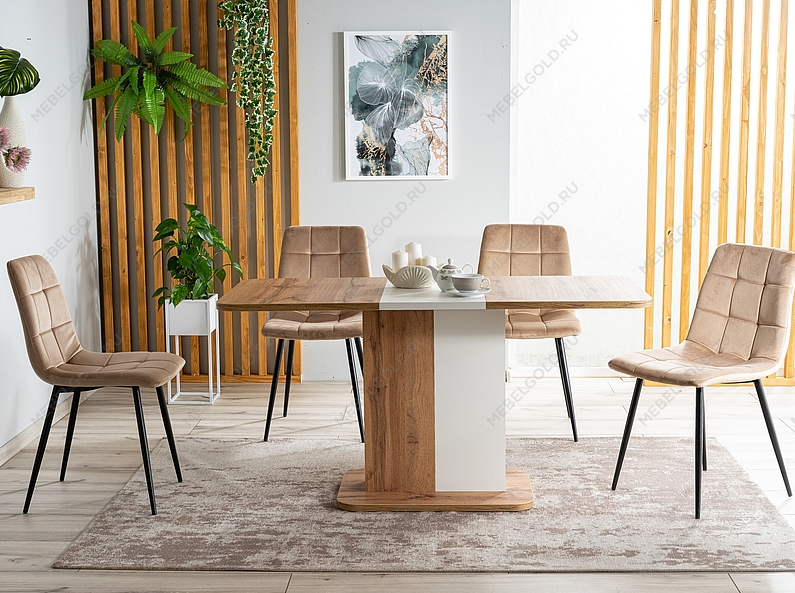 Стул кухонный Signal MILA VELVET (бежевый/черный) | изображение 6