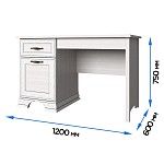 Стол письменный Тиффани 120 вудлайн кремовый | изображение 2