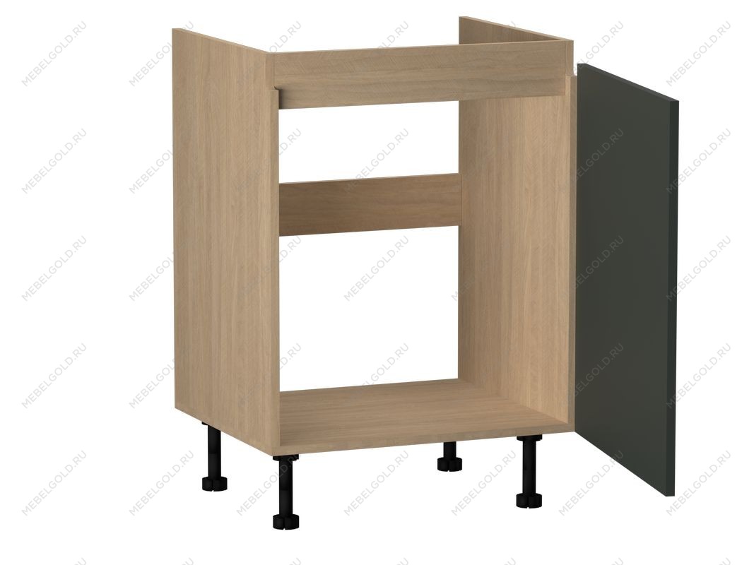 Стол под мойку СМ-60, Женева (600*520*870) Дуб Палермо/Зеленый матовый, 21980 | изображение 1