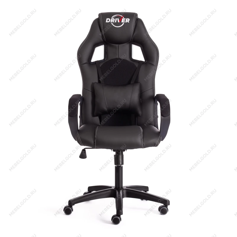 Кресло DRIVER (22), кож/зам/ткань, черный/черный, 36-6/TW-11 | изображение 4