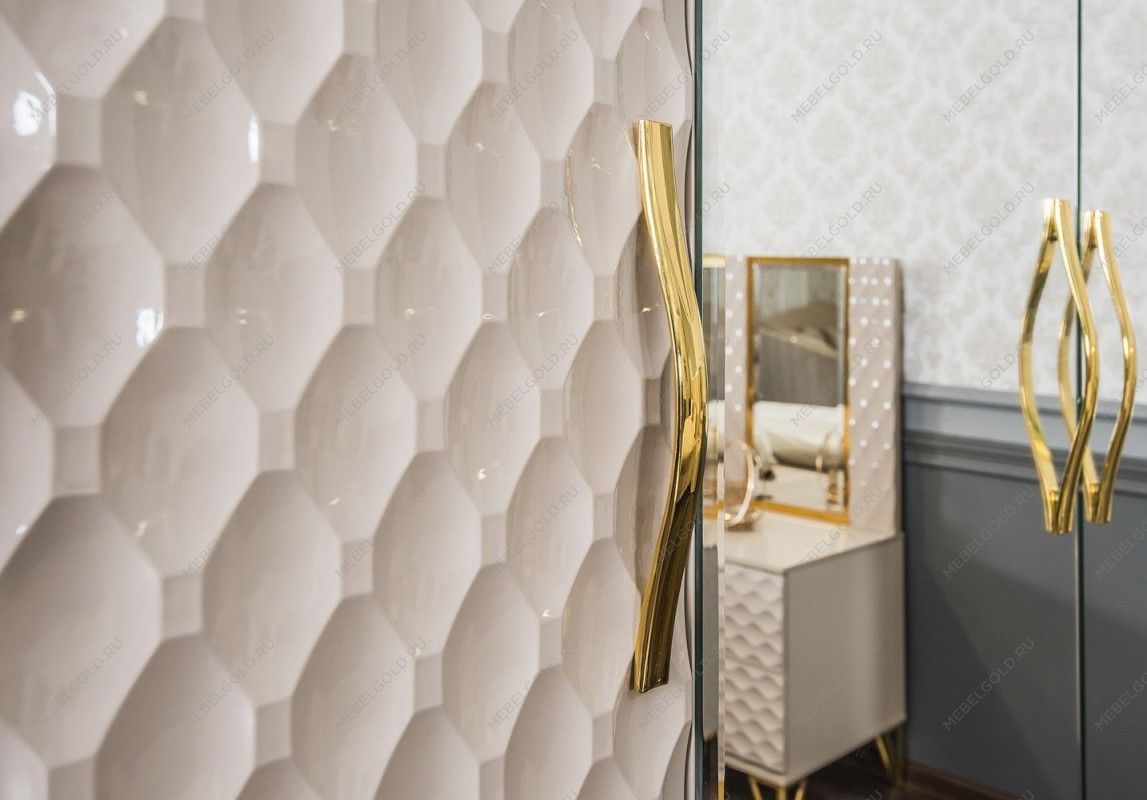 Шкаф Лара 4-дверный бежевый глянец | изображение 5