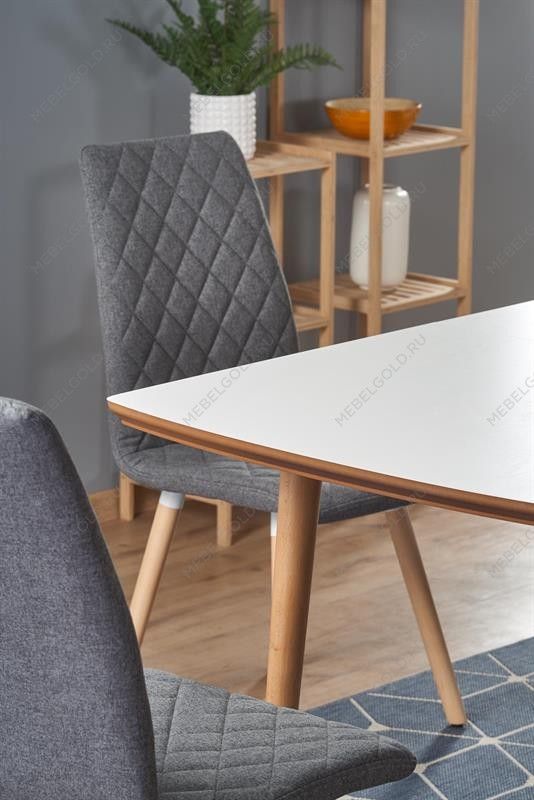 Стол обеденный Halmar BARRET раскладной (белый матовый/дуб лефкас) | изображение 10