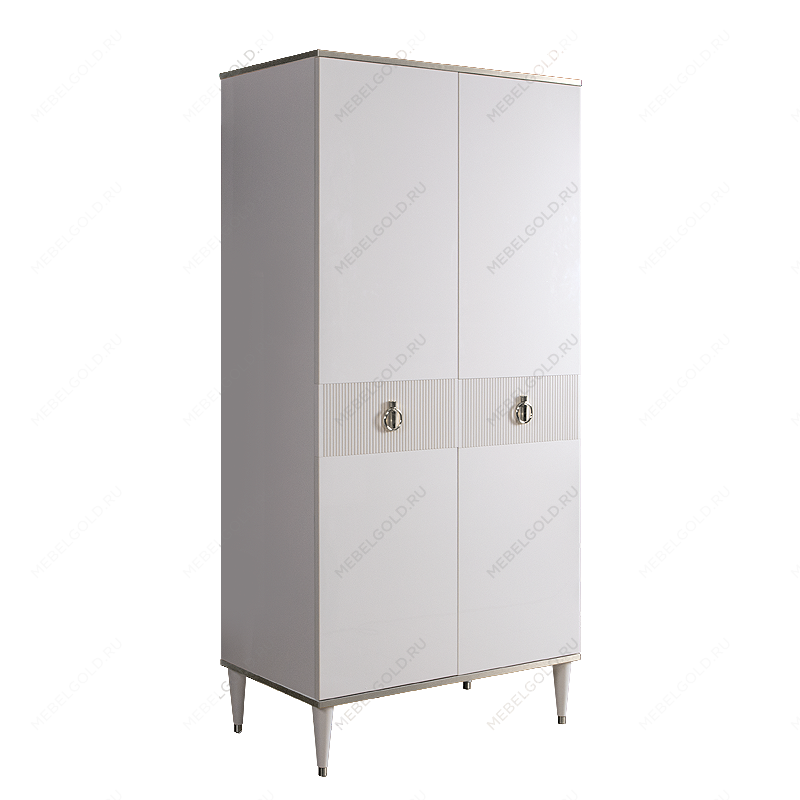 Шкаф-пенал Римини СОЛО (Белый/Серебро) РМП-2(s)