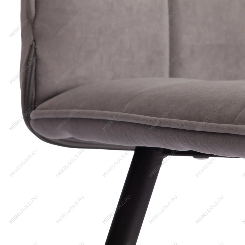 Стул обеденный Bari (2 шт. в упаковке), LT, велюр, серый/черный, 29, 41х55х89 см | изображение 7