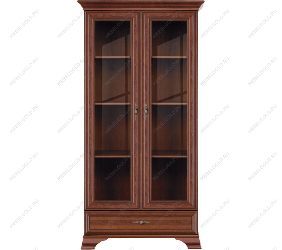 Шкаф с витриной Кентаки REG2W1S каштан