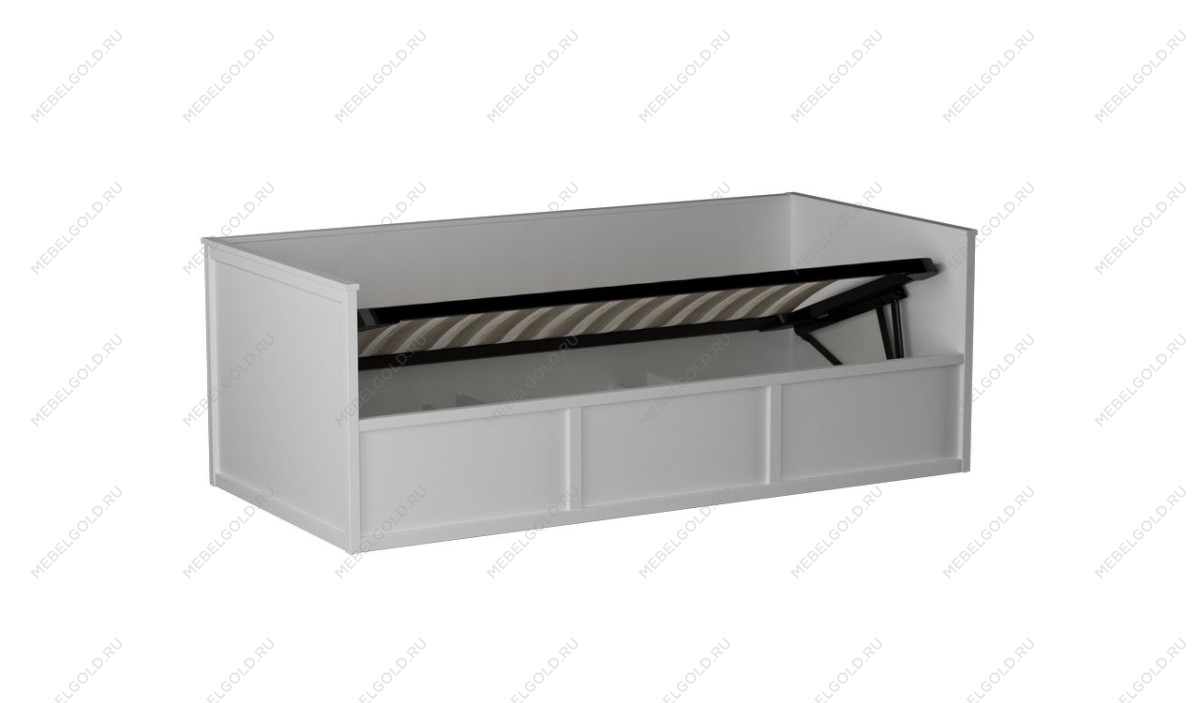 Кровать 900 с подъемным механизмом, Фрея (2082*990*744) Белый, 12523 | изображение 1