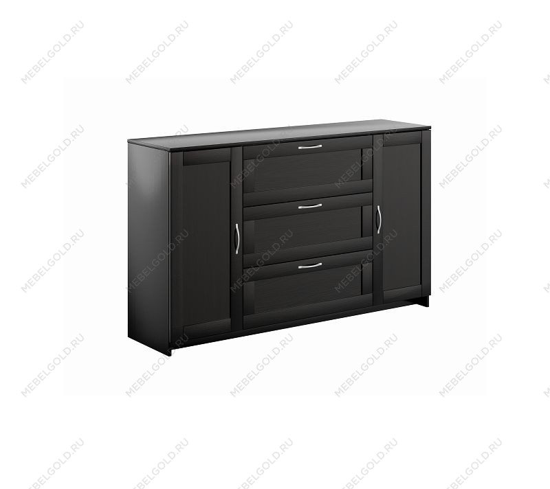 БРИМНЭС / СИРИУС тумба ИКЕА / IKEA 2 двери и 3 ящика 156х95 Дуб Венге | изображение 3