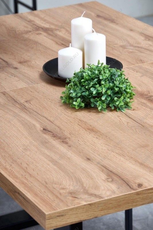 Стол обеденный Halmar VENOM 135/185 раскладной (дуб вотан/черный) | изображение 6