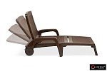 Шезлонг B:rattan MIAMI складной, коричневый | изображение 4