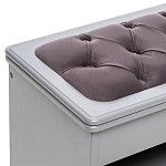 Обувница Патриция (Серый ясень / ткань V 19, каретная стяжка) | изображение 3