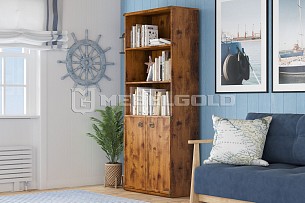 Стеллаж Индиана JREG2DO дуб саттер - Выставка Лобня