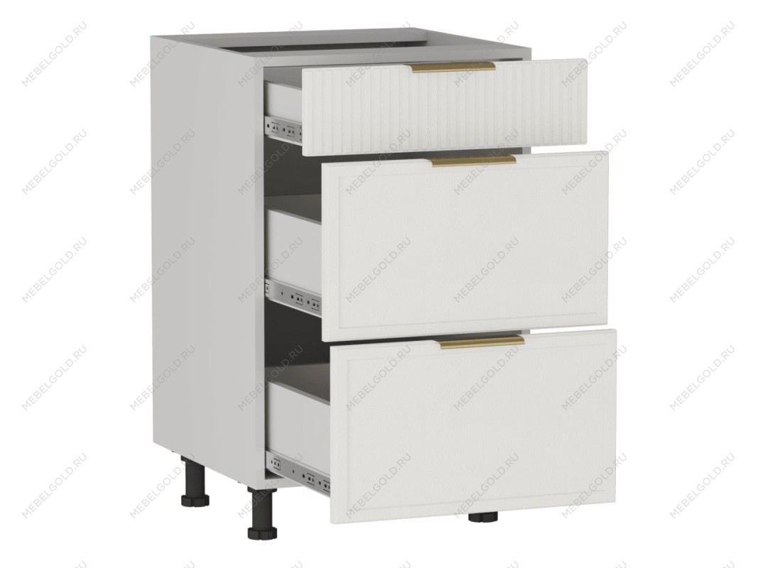 Стол с ящиками СЯ-50 (140/284), Берта (500*528*820) Экокожа Белый, 25323 | изображение 1