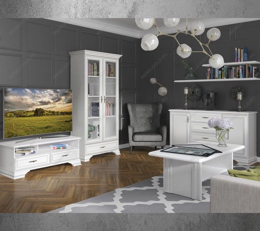 Шкаф с витриной Кентаки REG2W1S белый - Выставка Балашиха | изображение 5