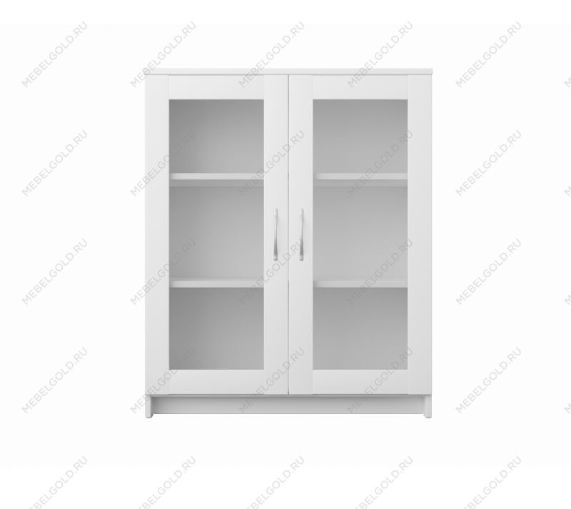 БРИМНЭС / СИРИУС тумба ИКЕА / IKEA 2 двери со стеклом 78х95 белая | изображение 1