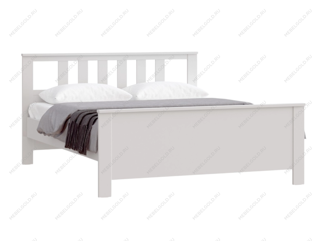 САГА кровать двойная 160х200 белая