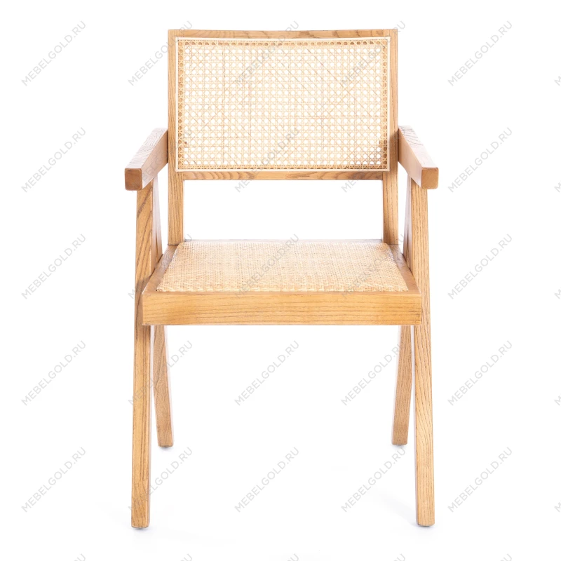 Кресло LOKI, дерево вяз/ротанг, Груша (№3), 50х50х84 см | изображение 4